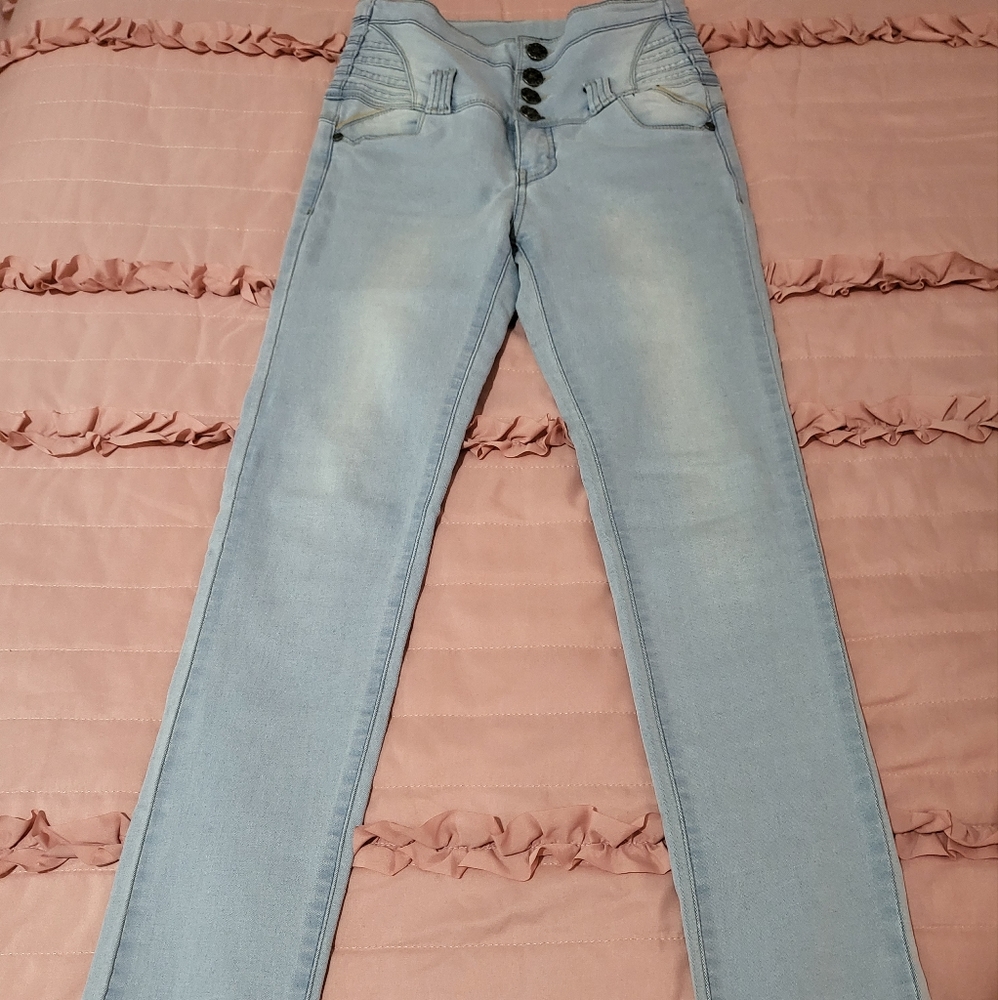 Light blue jeans pants
